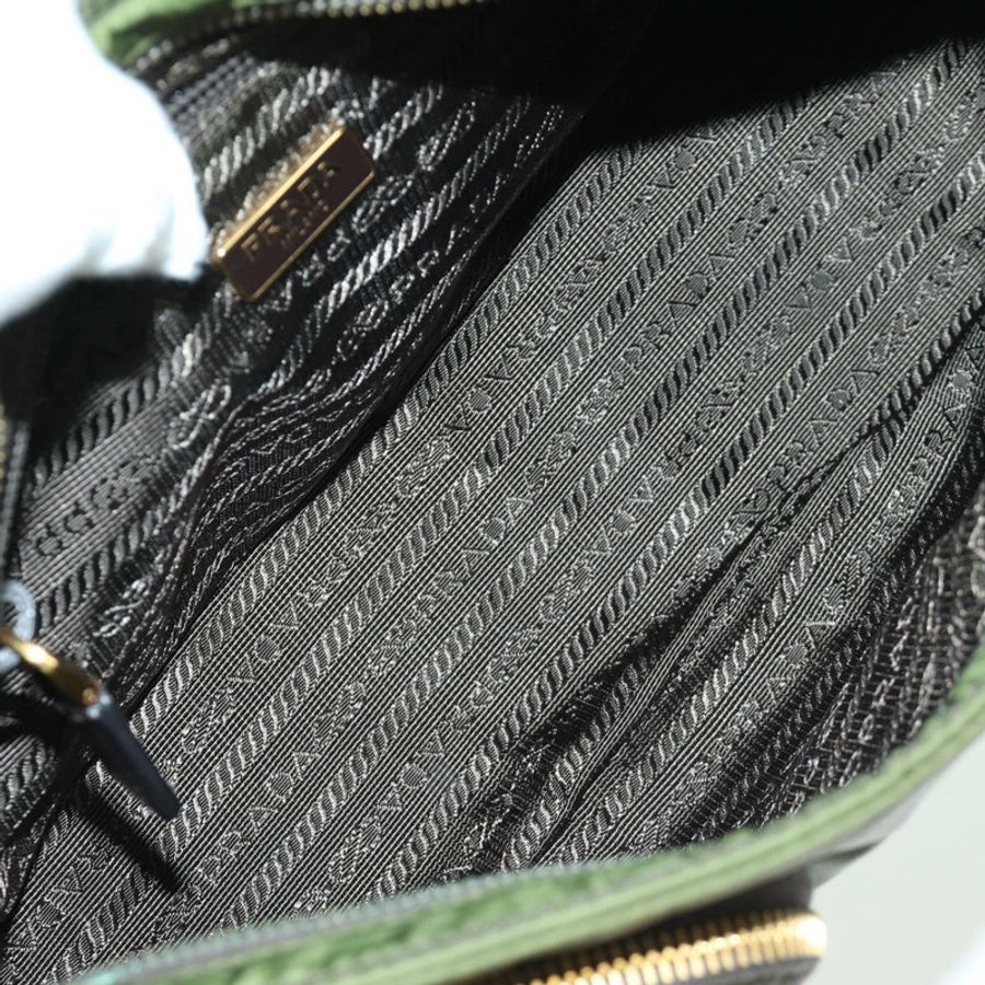 【日本直送】PRADA 尼龍皮革肩包 卡其色 金色 正品 ARZ154V-9