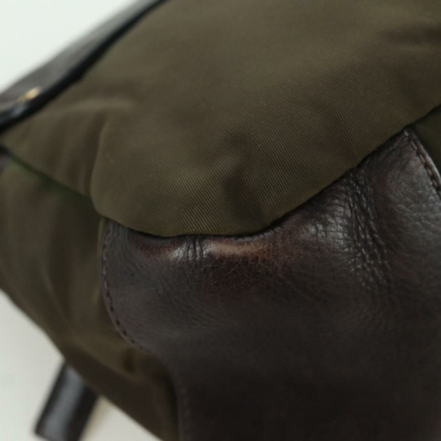 【日本直送】PRADA 尼龍皮革肩包 卡其色 金色 正品 ARZ154V-15