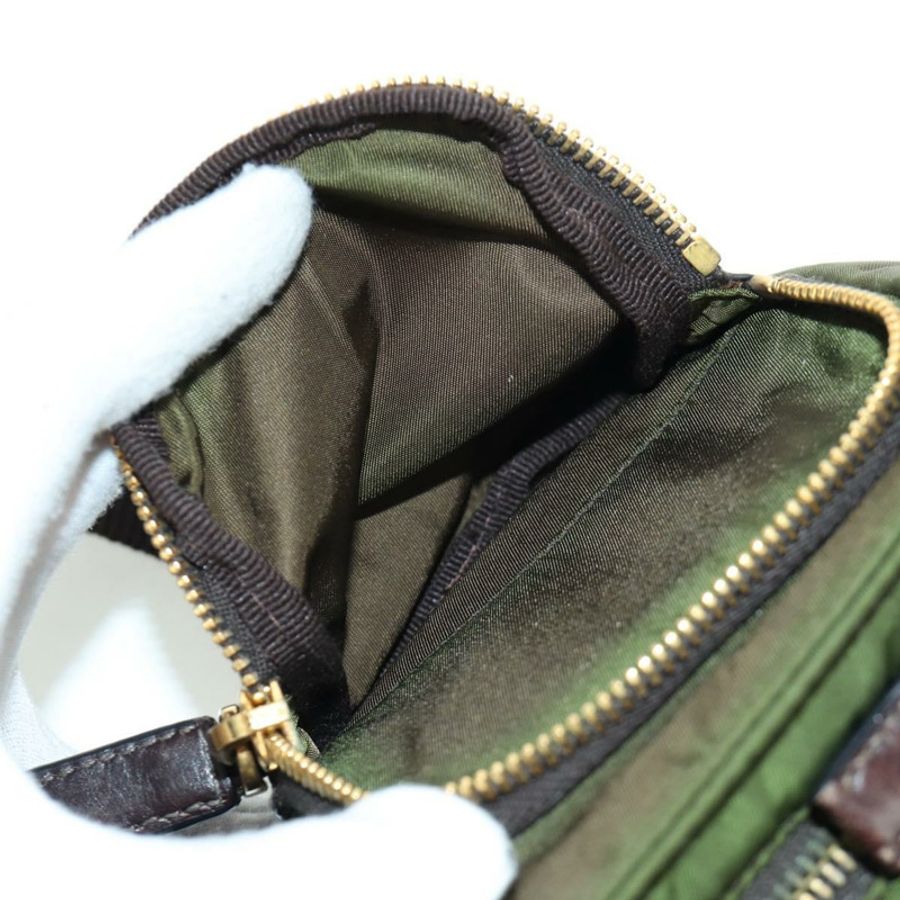 【日本直送】PRADA 尼龍皮革肩包 卡其色 金色 正品 ARZ154V-20