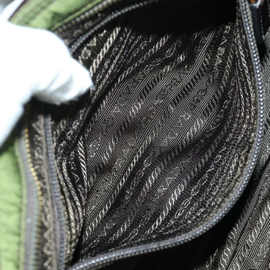 【日本直送】PRADA 尼龍皮革肩包 卡其色 金色 正品 ARZ154V-26