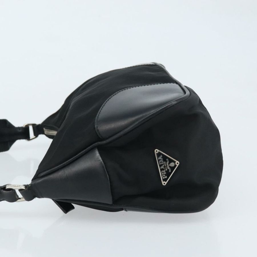 【日本直送】PRADA 單肩包 尼龍 黑色 銀色 正品 ARZ672A-3