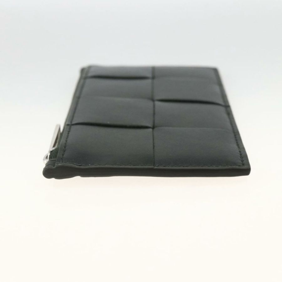【日本直送】BOTTEGA VENETA MAXI INTRECCIATO 零皮夾 皮革 黑色 銀色 正品 BA11372V-2