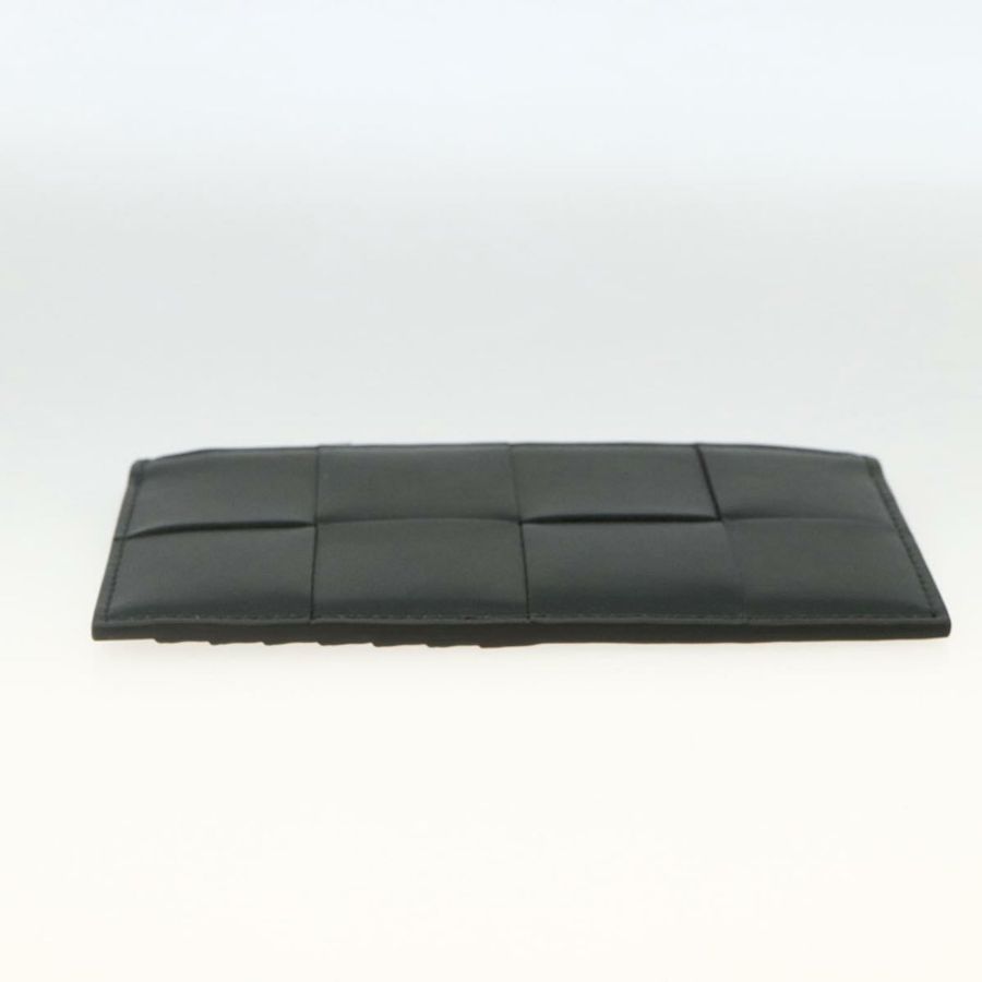 【日本直送】BOTTEGA VENETA MAXI INTRECCIATO 零皮夾 皮革 黑色 銀色 正品 BA11372V-5