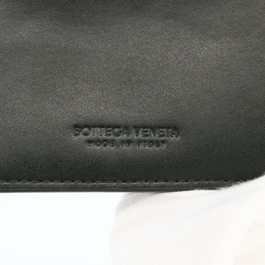 【日本直送】BOTTEGA VENETA MAXI INTRECCIATO 零皮夾 皮革 黑色 銀色 正品 BA11372V-16