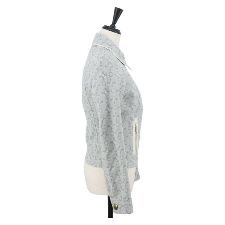 【日本直送】CELINE C Macadam 帆布外套 淺藍色 正品 AMZ552M-3