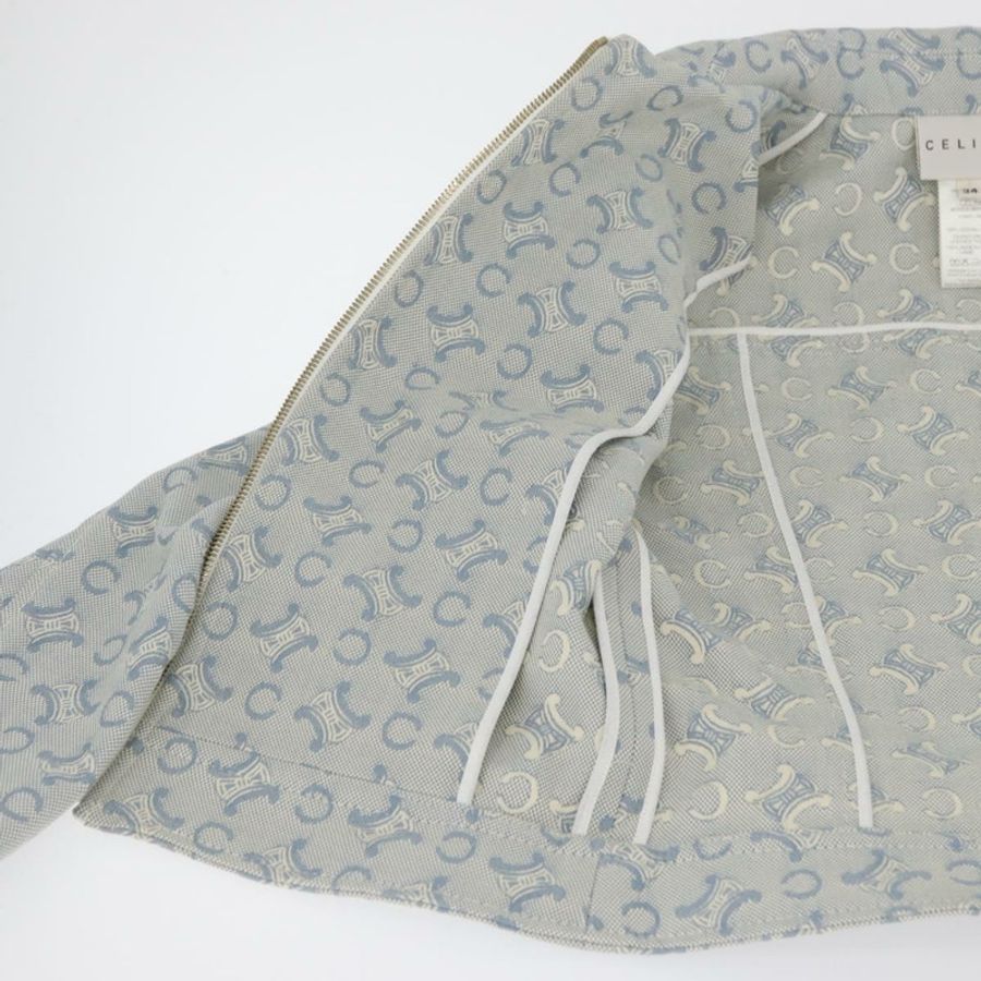 【日本直送】CELINE C Macadam 帆布外套 淺藍色 正品 AMZ552M-12