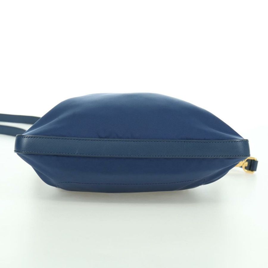 【日本直送】PRADA 尼龍皮革肩包 藍色金色 正品 ARZ849A-6