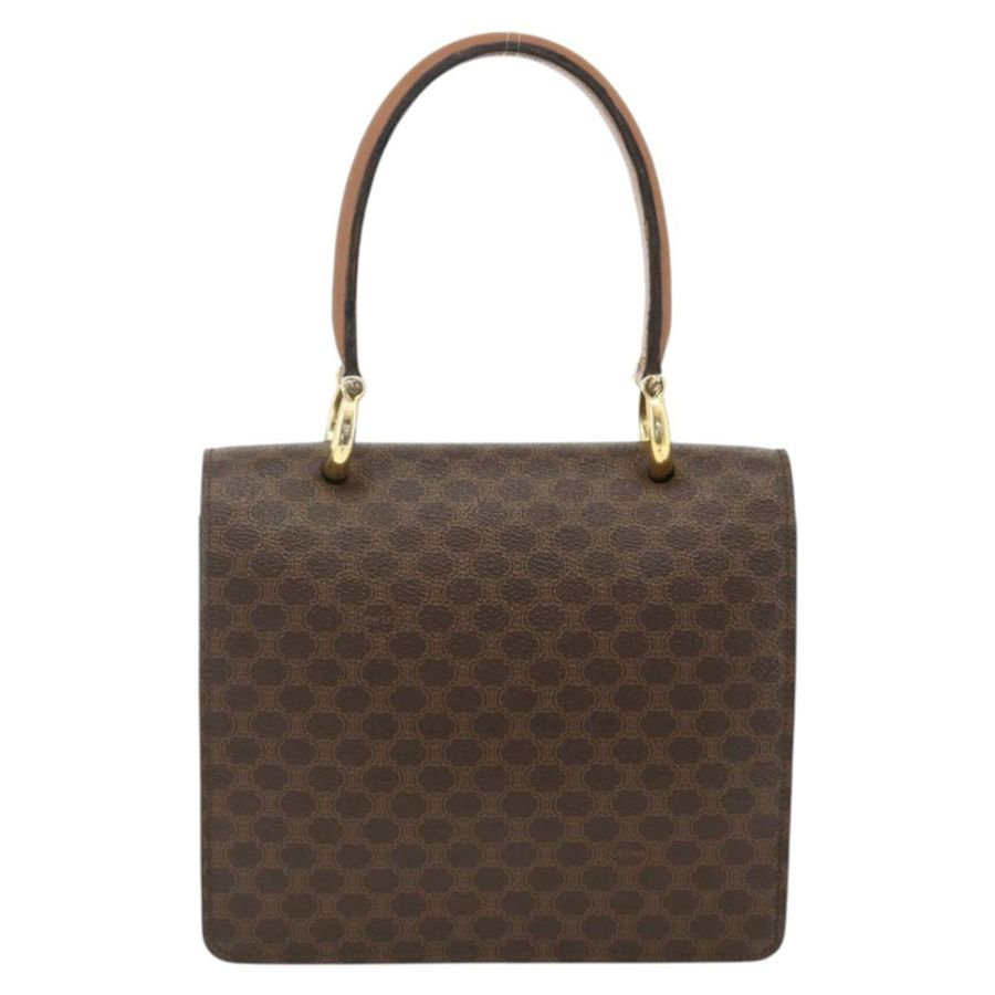 【日本直送】CELINE Macadam帆布手提包 PVC皮革 棕色 金色 正品 174191A-1