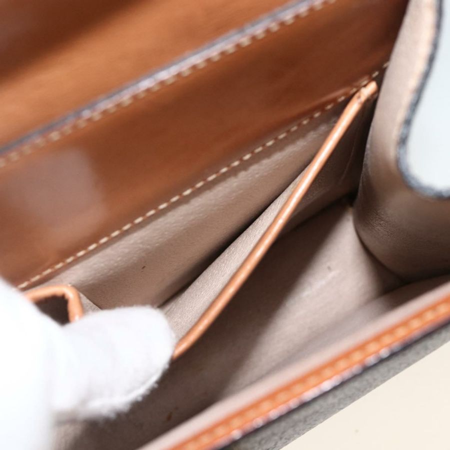 【日本直送】CELINE Macadam帆布手提包 PVC皮革 棕色 金色 正品 174191A-23