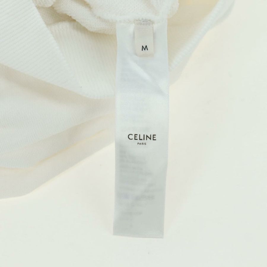 【日本直送】CELINE 連帽衫 純棉 M 白色 正品 174768A-11