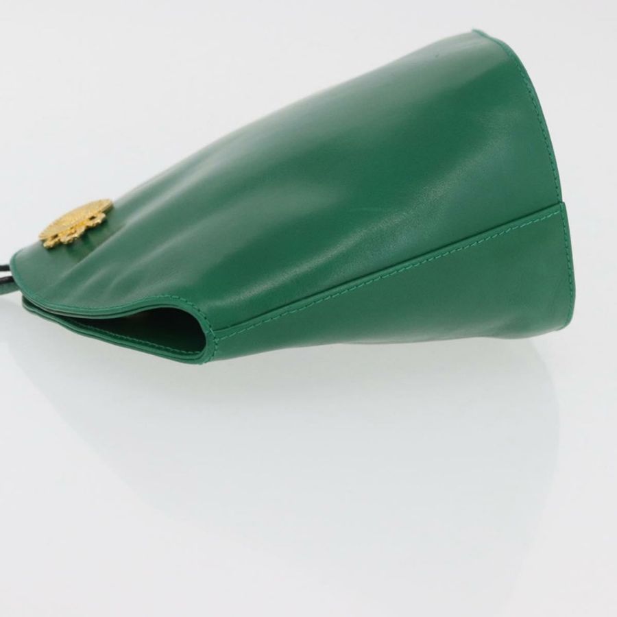 【日本直送】Salvatore Ferragamo 皮革肩背包 綠色 金色 正品 167004A-3