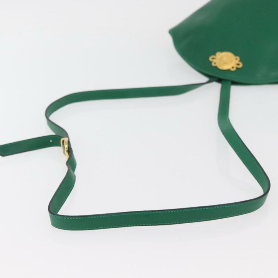 【日本直送】Salvatore Ferragamo 皮革肩背包 綠色 金色 正品 167004A-6