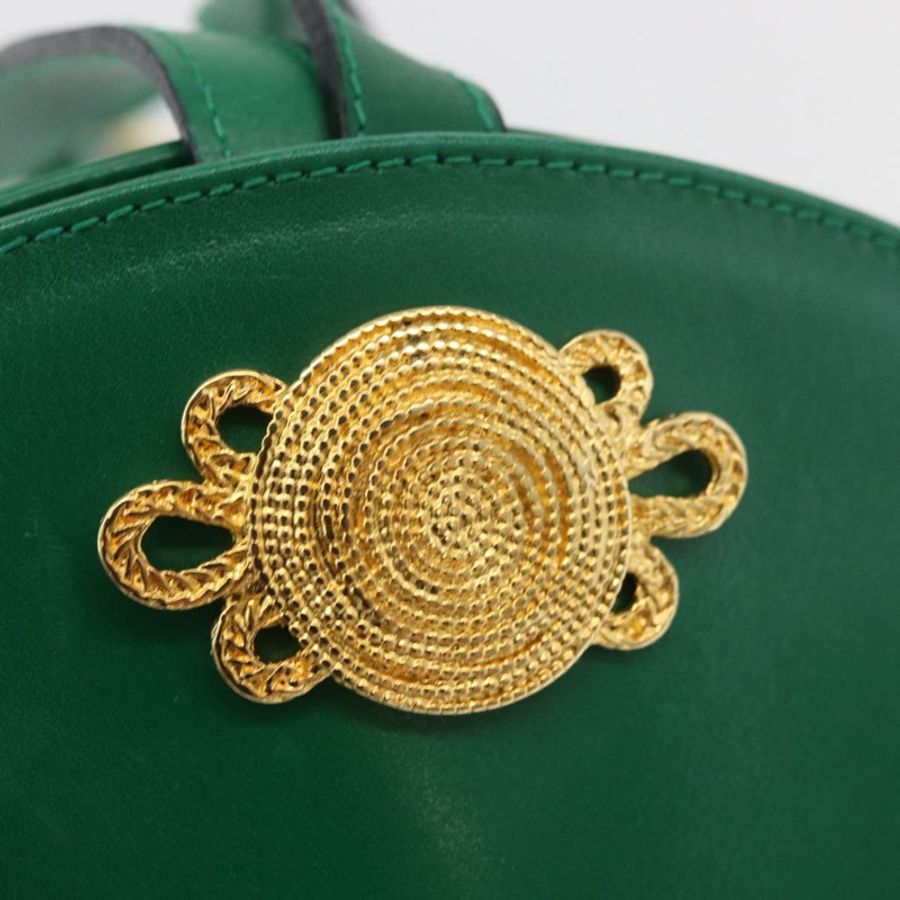 【日本直送】Salvatore Ferragamo 皮革肩背包 綠色 金色 正品 167004A-16