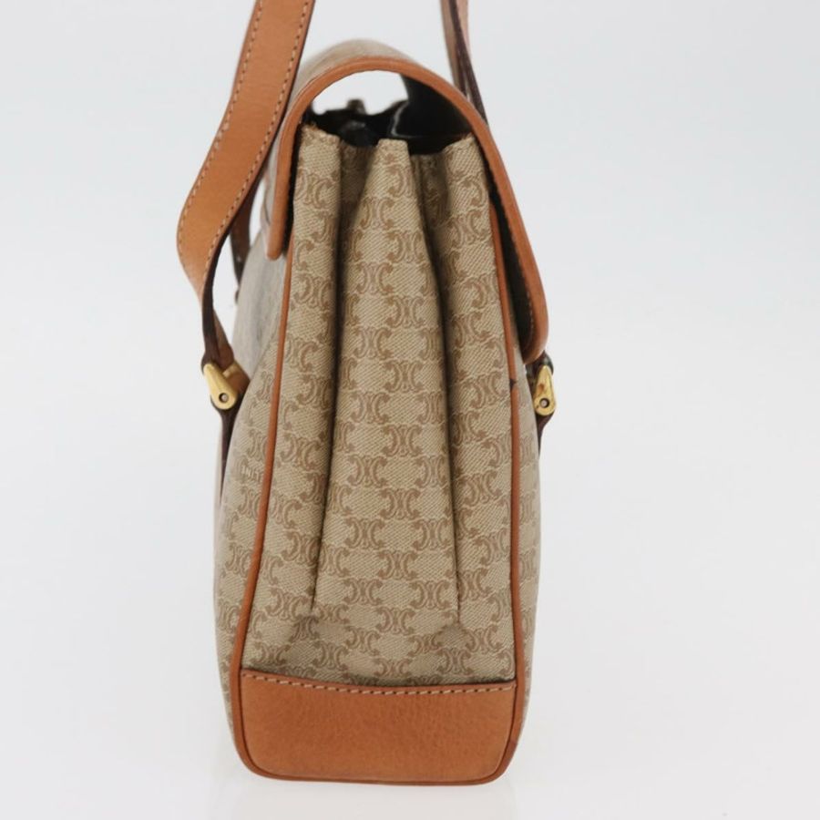 【日本直送】CELINE Macadam帆布手提包 PVC 米色 金色 正品 am11418A-3