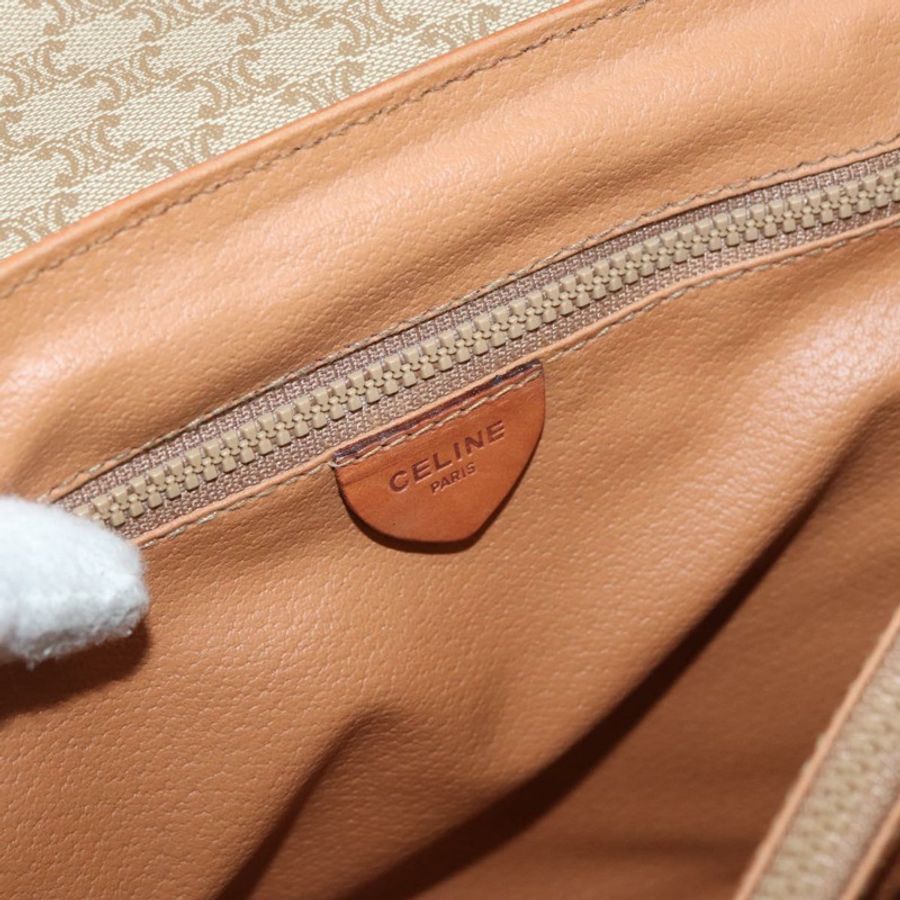 【日本直送】CELINE Macadam帆布手提包 PVC 米色 金色 正品 am11418A-17