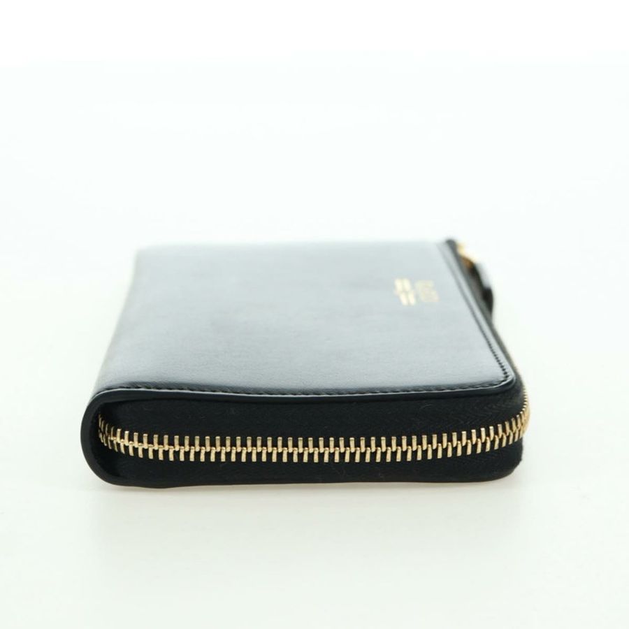 【日本直送】GUCCI L 型圓形長錢包,黑色金色皮革,貨號 573116,正品 am11415V-3