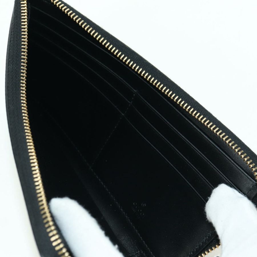 【日本直送】GUCCI L 型圓形長錢包,黑色金色皮革,貨號 573116,正品 am11415V-20
