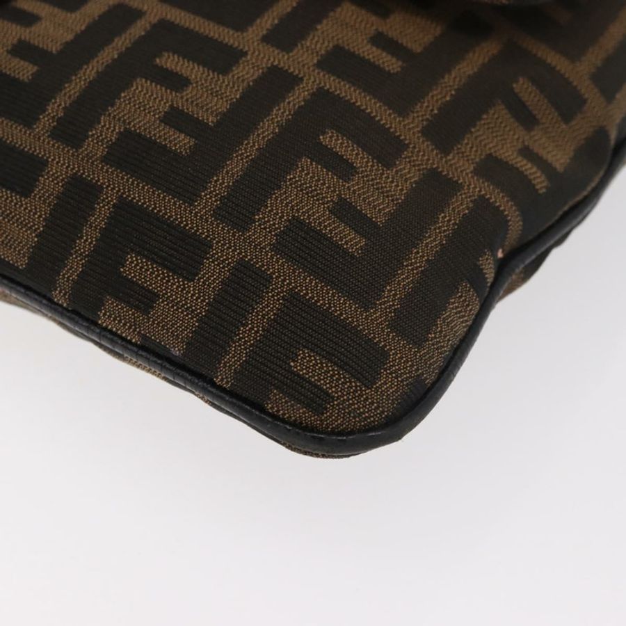 【日本直送】FENDI Zucca帆布單肩包 黑色棕色 正品 177159A-14
