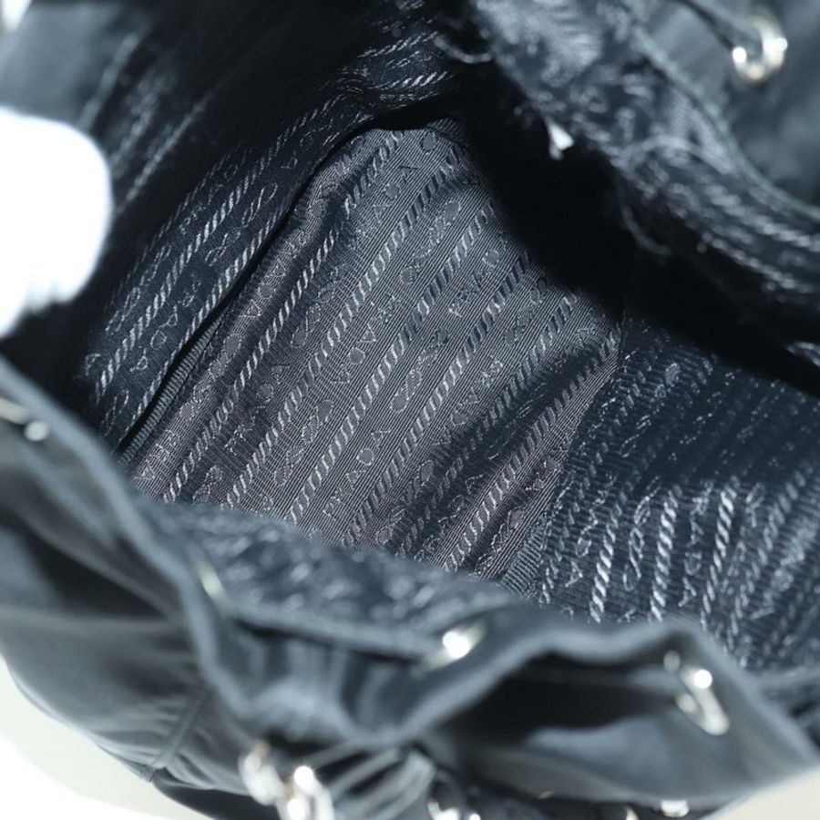 【日本直送】PRADA 尼龍雙肩包 黑色銀色 正品 175065SAM-8