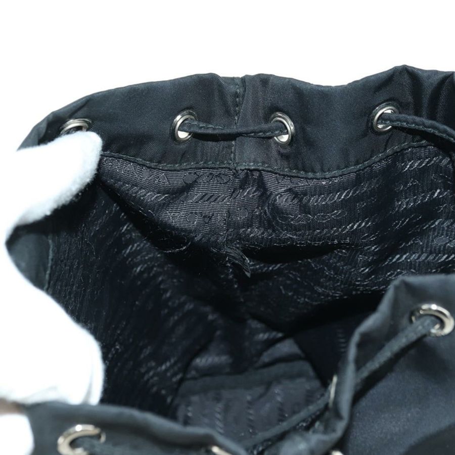 【日本直送】PRADA 尼龍雙肩包 黑色銀色 正品 175065SAM-25