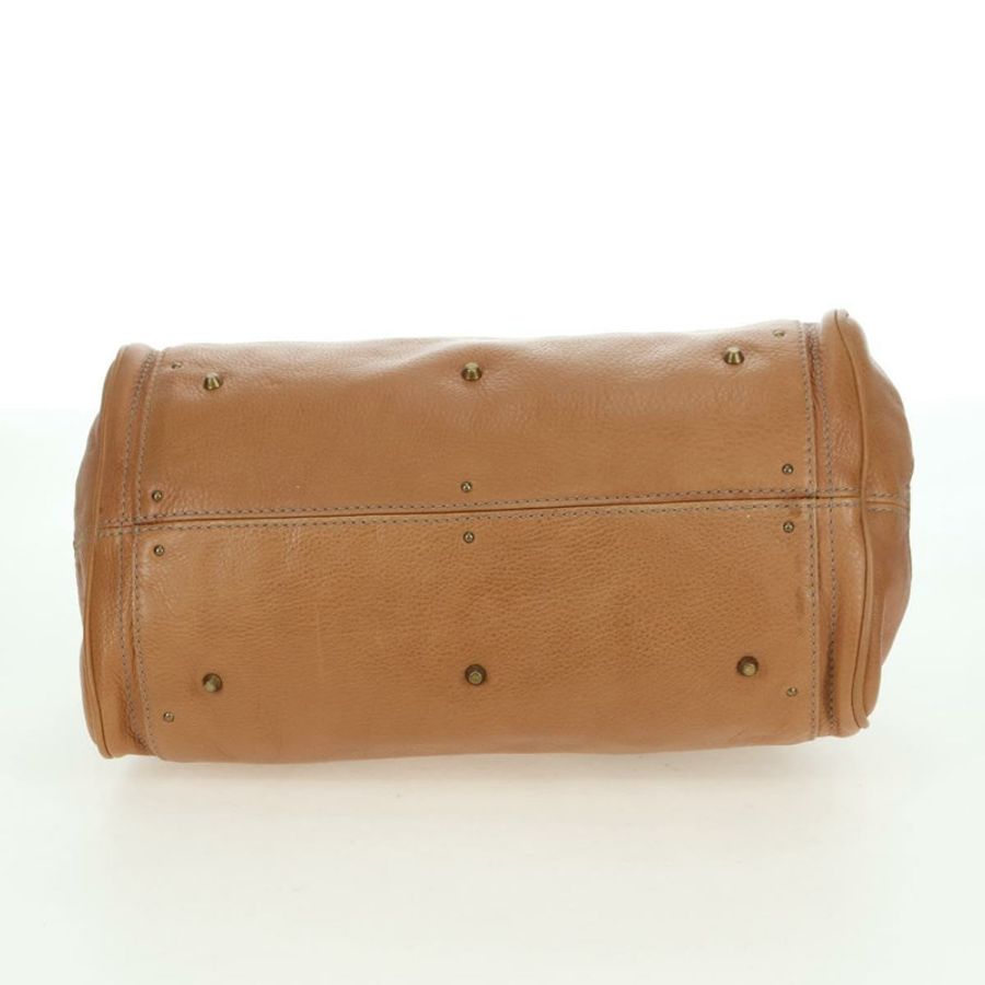 【日本直送】Chloe Paddington 手提包,棕色、銀色、金色皮革,正品,貨號 177046SAV-4