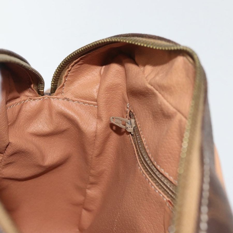 【日本直送】CELINE Macadam帆布肩背包 PVC皮革 棕色 金色 正品 am11493A-20