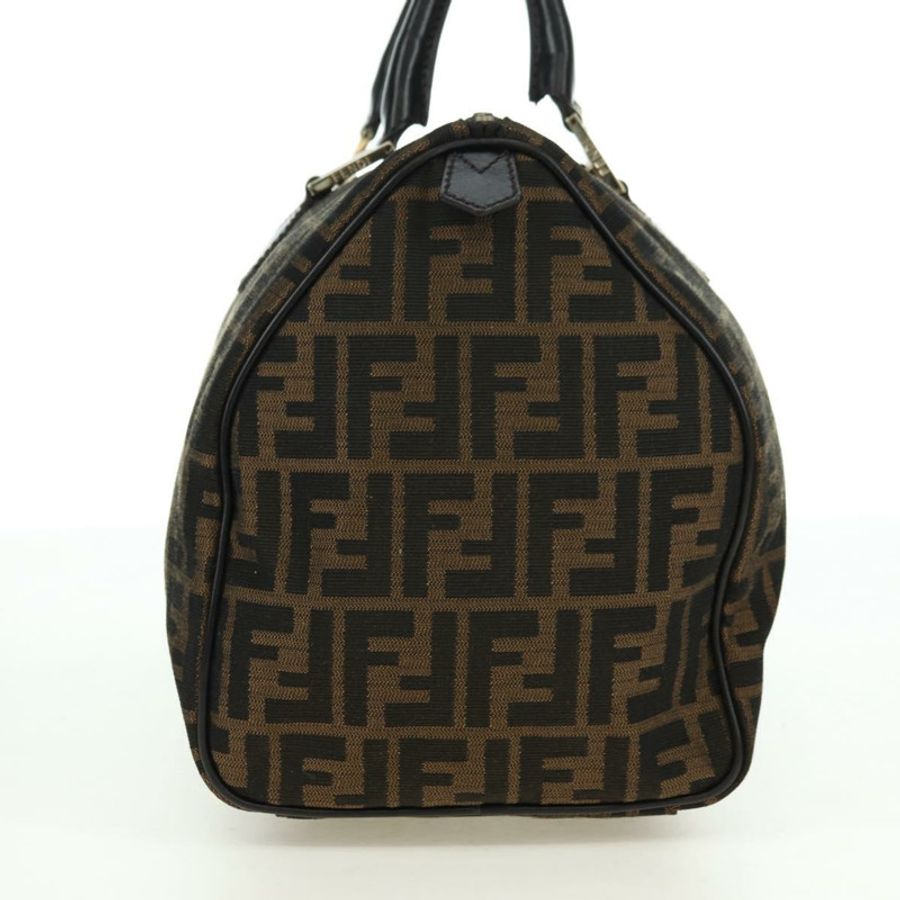 【日本直送】FENDI Zucca帆布迷你波士頓包 棕色/黑色 正品 am11498SAV-2