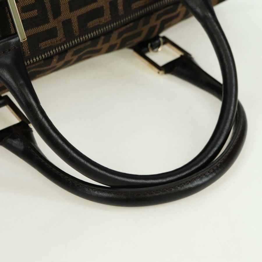 【日本直送】FENDI Zucca帆布迷你波士頓包 棕色/黑色 正品 am11498SAV-6