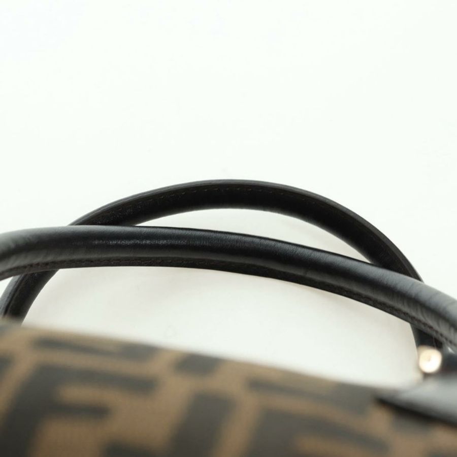 【日本直送】FENDI Zucca帆布迷你波士頓包 棕色/黑色 正品 am11498SAV-13