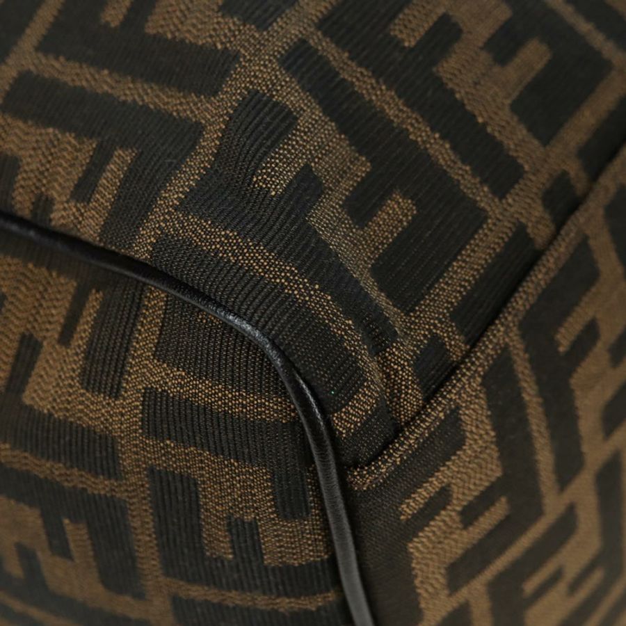 【日本直送】FENDI Zucca帆布迷你波士頓包 棕色/黑色 正品 am11498SAV-14