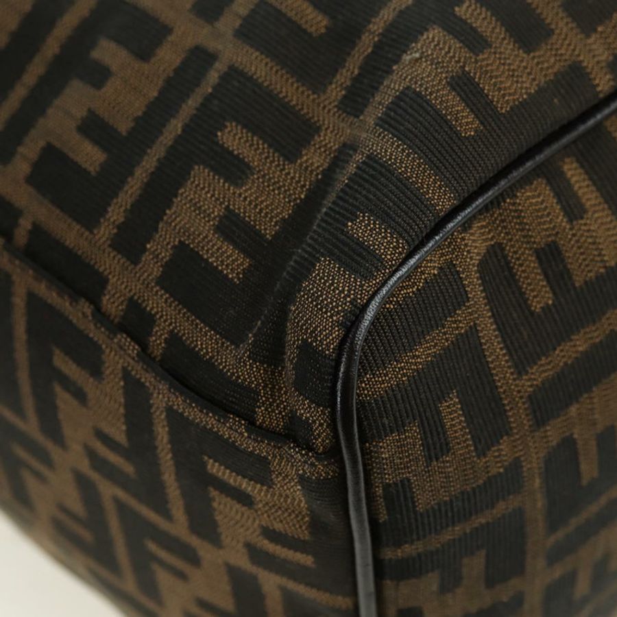 【日本直送】FENDI Zucca帆布迷你波士頓包 棕色/黑色 正品 am11498SAV-17