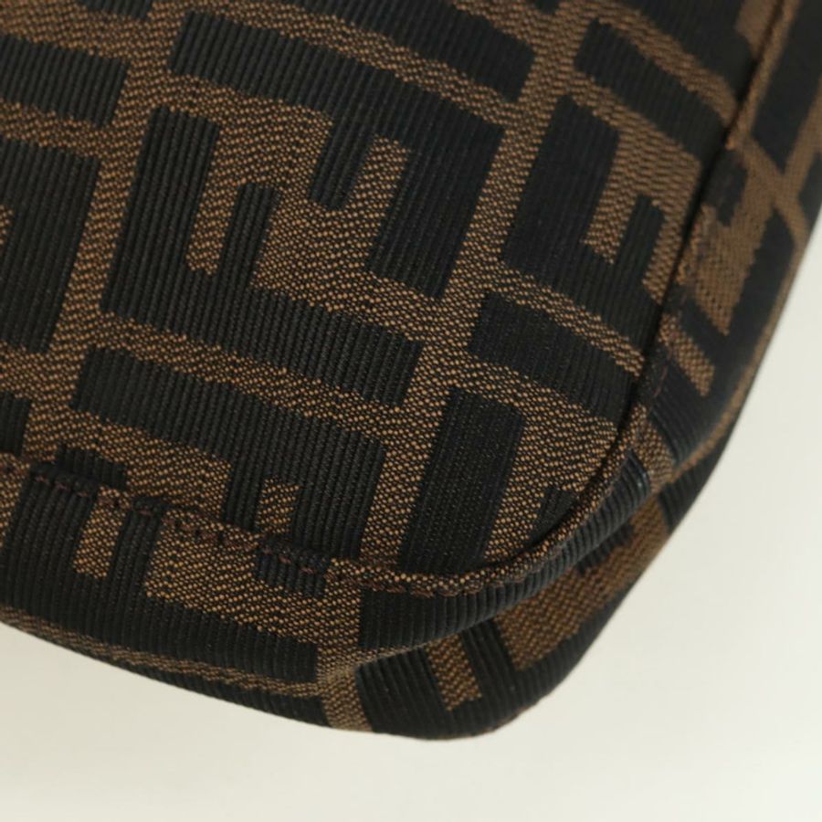 【日本直送】FENDI Zucca帆布Mamma Baguette單肩包 棕色/黑色 正品 177772SAV-16