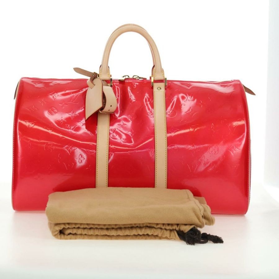 【日本直送】路易威登 Monogram Vernis Mercer 波士頓包 紫紅色 LV 正品 177997SAV-11
