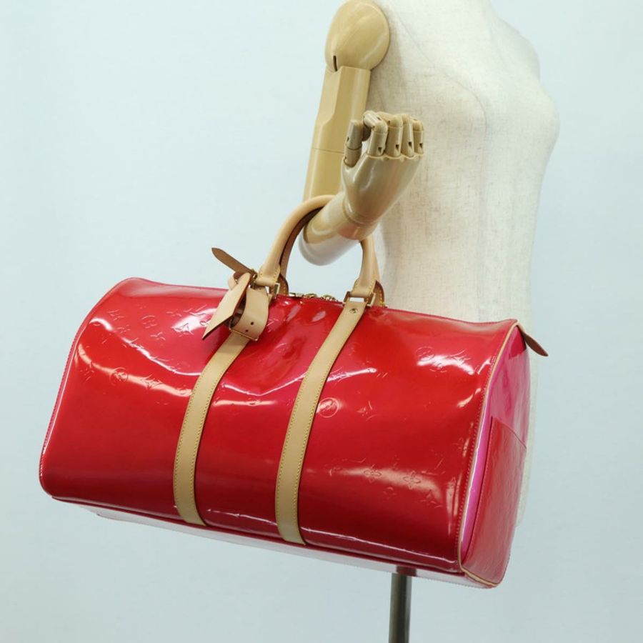 【日本直送】路易威登 Monogram Vernis Mercer 波士頓包 紫紅色 LV 正品 177997SAV-24
