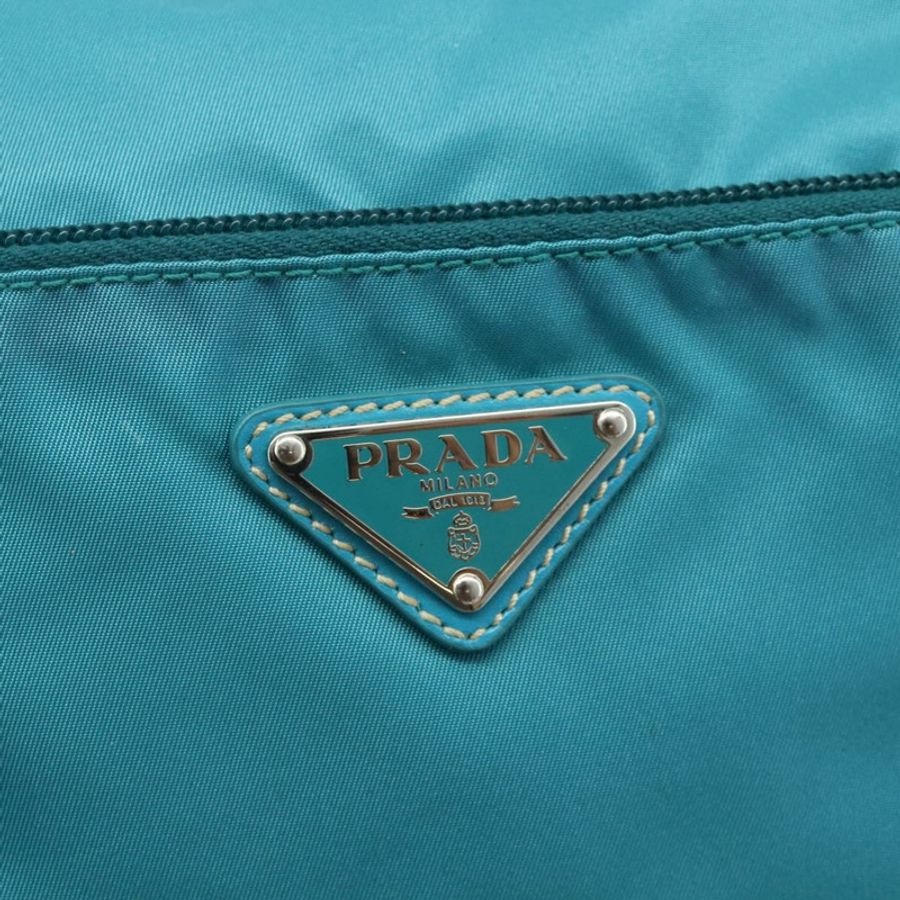 【日本直送】PRADA 單肩包 尼龍材質 綠松石藍 銀色 正品 177218A-17