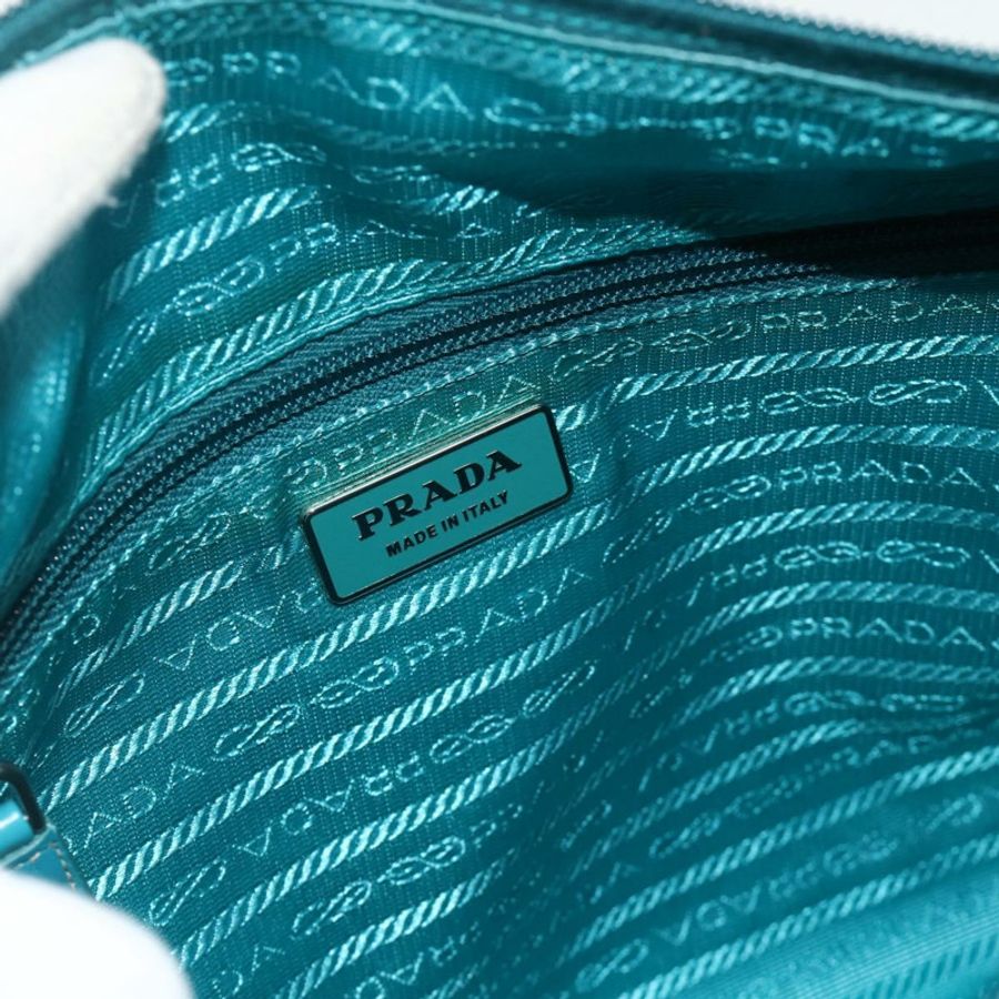 【日本直送】PRADA 單肩包 尼龍材質 綠松石藍 銀色 正品 177218A-18