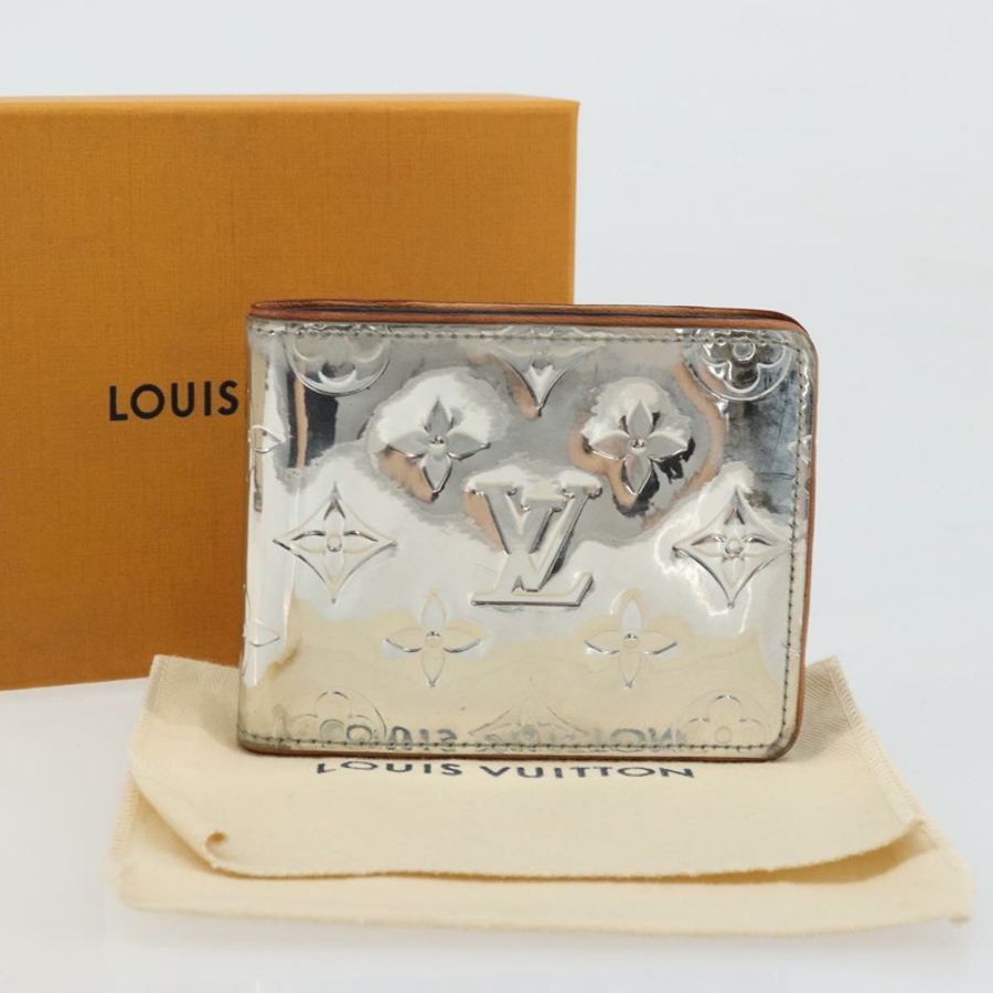 【日本直送】路易威登 (LOUIS VUITTON) Mirror Portefeuille Slender Wallet Silver M80806 LV Auth 170546A-11