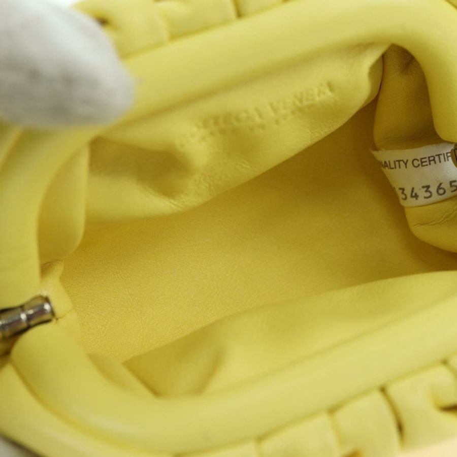 【日本直送】BOTTEGA VENETA 皮革黃色手拿包/單肩包 正品 158228V-8