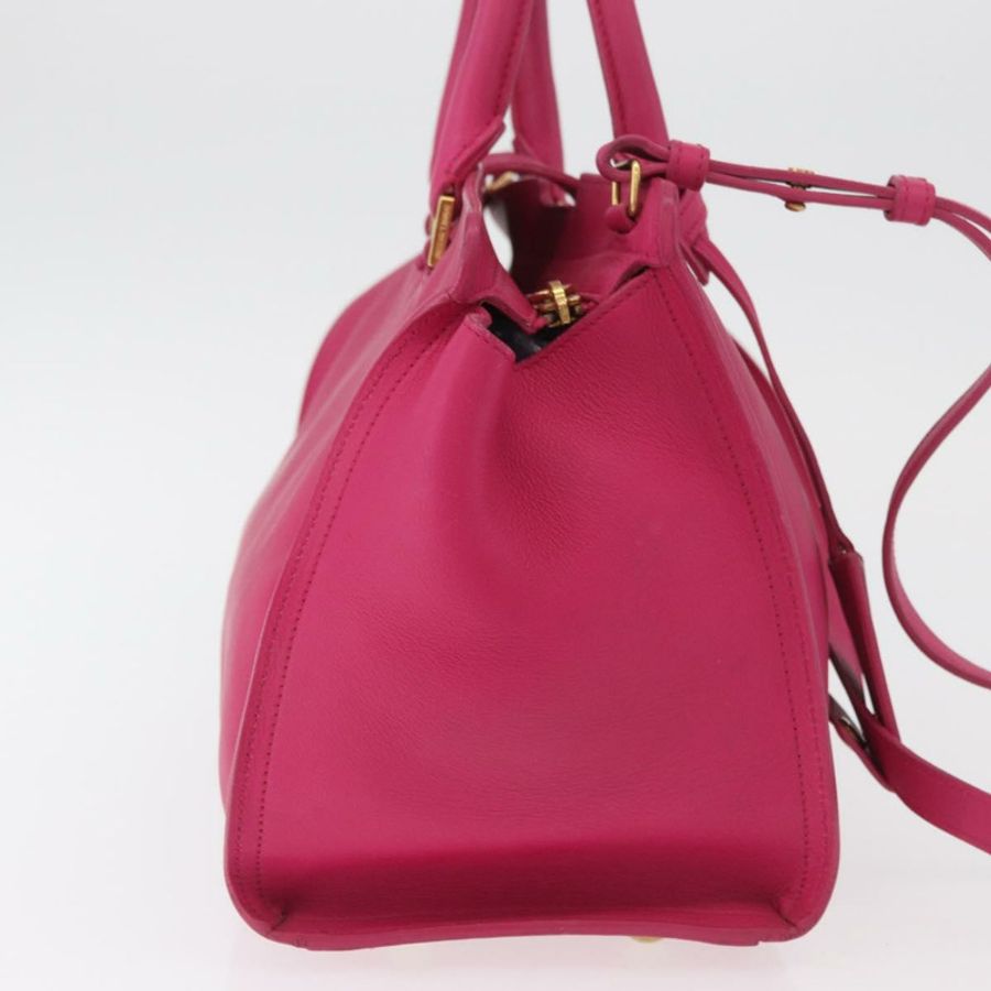 【日本直送】SAINT LAURENT Petit Cabas 手提包 皮革 2way 粉金配色 正品 178276A-3