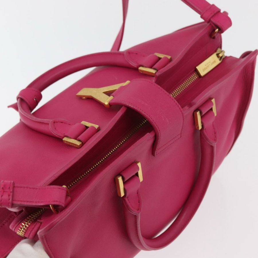 【日本直送】SAINT LAURENT Petit Cabas 手提包 皮革 2way 粉金配色 正品 178276A-5