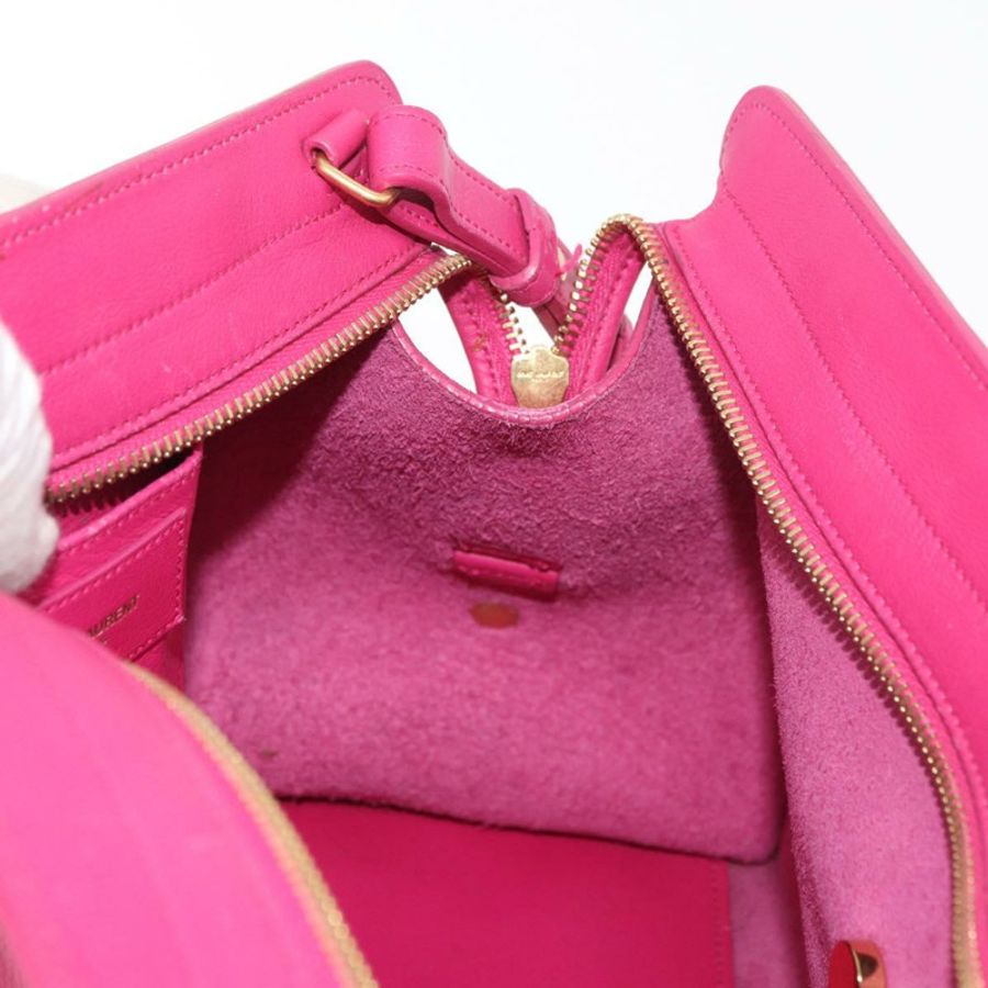 【日本直送】SAINT LAURENT Petit Cabas 手提包 皮革 2way 粉金配色 正品 178276A-21