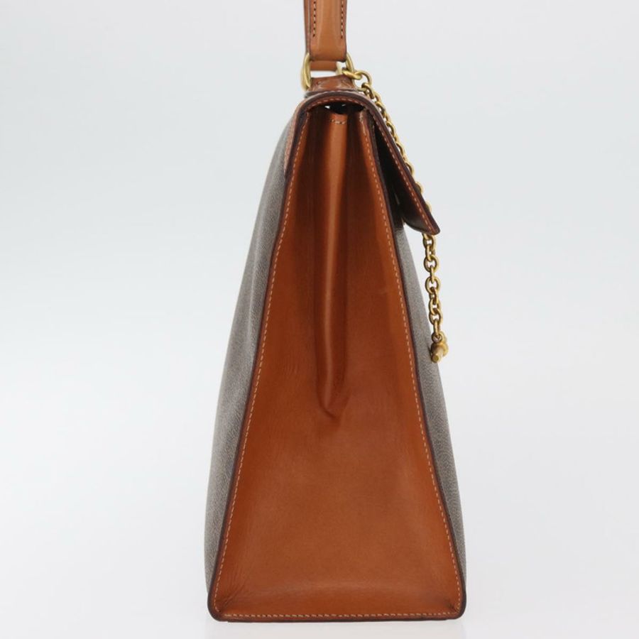 【日本直送】CELINE Macadam帆布手提包 PVC皮革 棕色 金色 正品 178653A-3