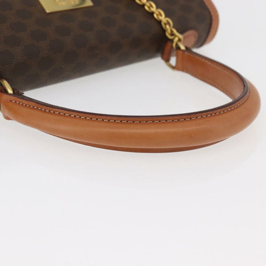 【日本直送】CELINE Macadam帆布手提包 PVC皮革 棕色 金色 正品 178653A-6