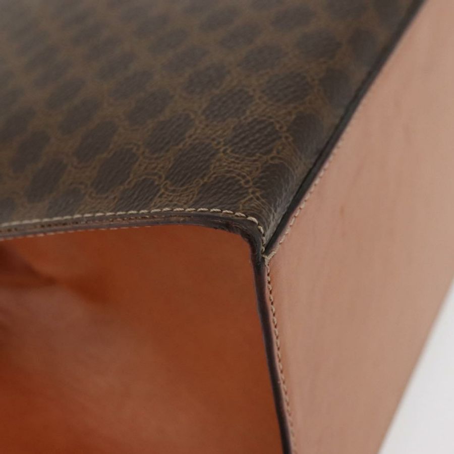 【日本直送】CELINE Macadam帆布手提包 PVC皮革 棕色 金色 正品 178653A-13
