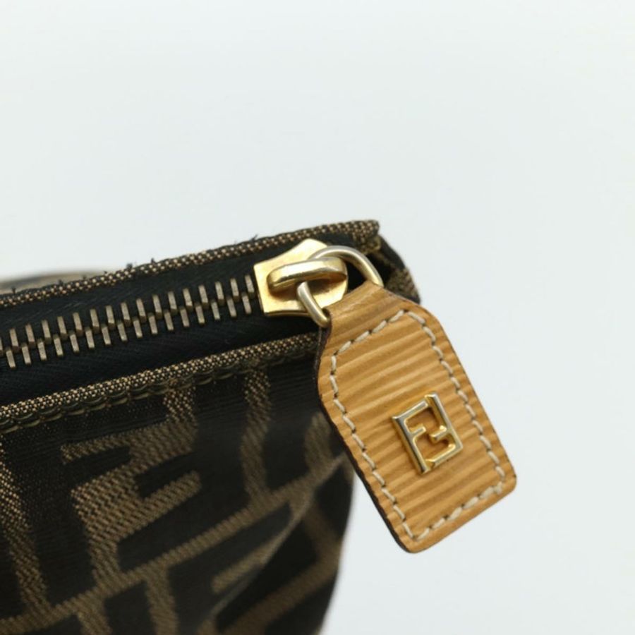 【日本直送】FENDI Zucca帆布手提包 黑色棕色 正品 178688A-8