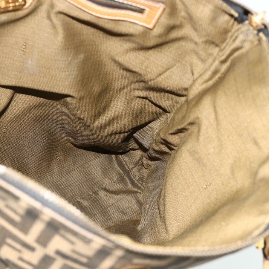 【日本直送】FENDI Zucca帆布手提包 黑色棕色 正品 178688A-18