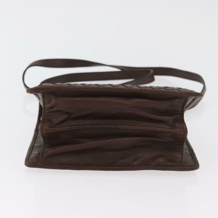 【日本直送】BOTTEGA VENETA INTRECCIATO 手袋 皮革 2way 棕色 金色 Auth 178526A-4
