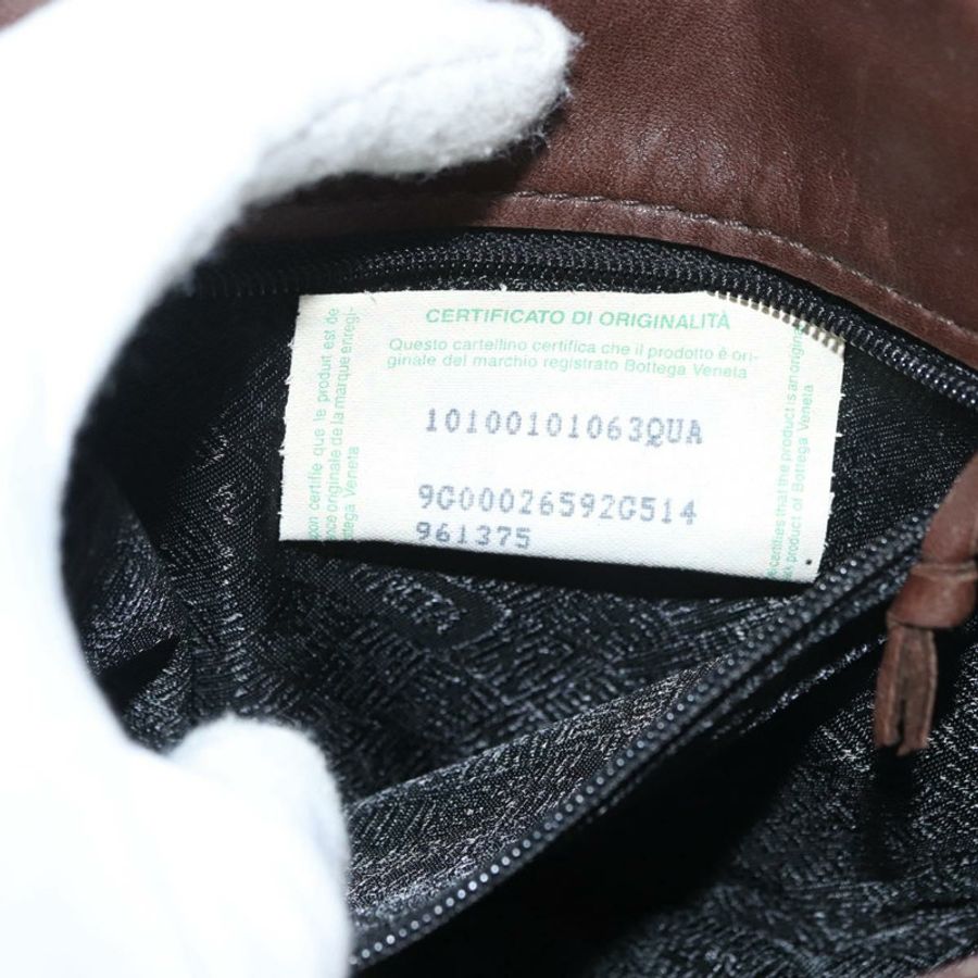 【日本直送】BOTTEGA VENETA INTRECCIATO 手袋 皮革 2way 棕色 金色 Auth 178526A-11