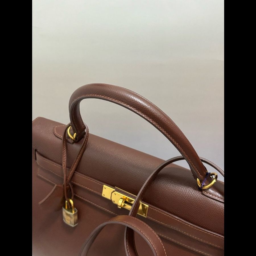 Hermes Kelly 35
巧克力色金扣
Epsom皮-1