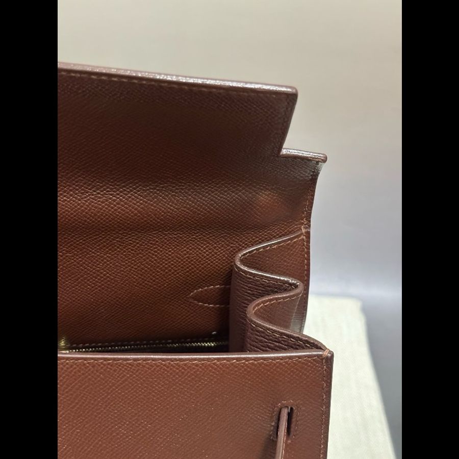 Hermes Kelly 35
巧克力色金扣
Epsom皮-5